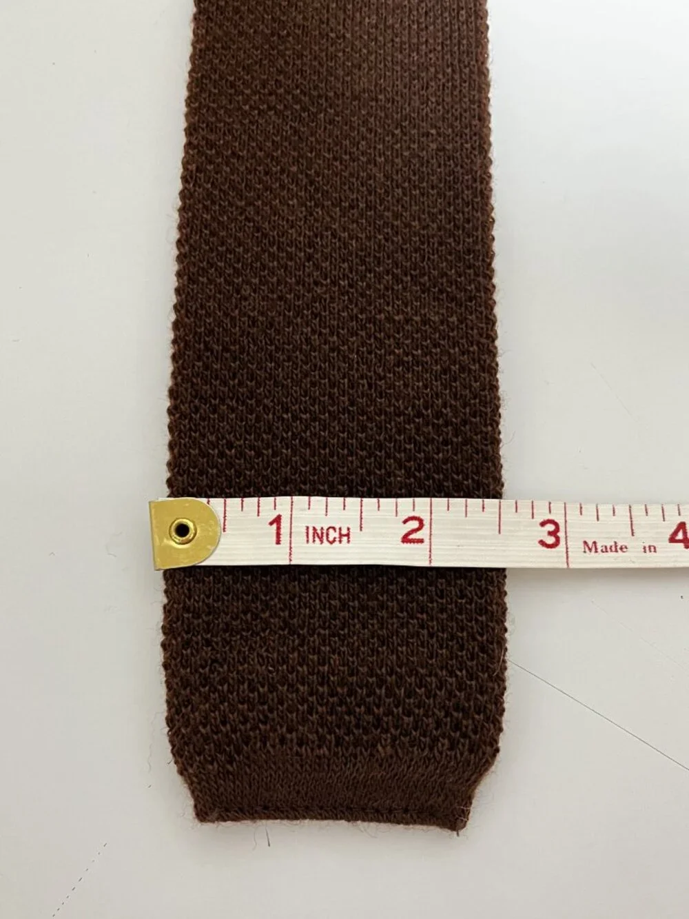 JACQUES PIERRE Custom Cravats Vtg MEN's BROWN NECKTIE 100% Wool/Preowned